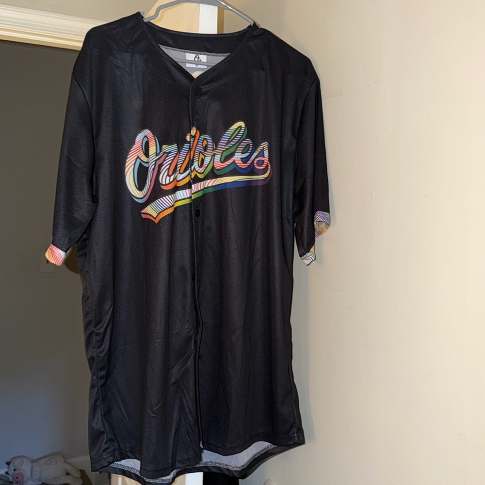 BALTIMORE ORIOLES Pride Night Jersey - BLACK / XL / Never Worn!